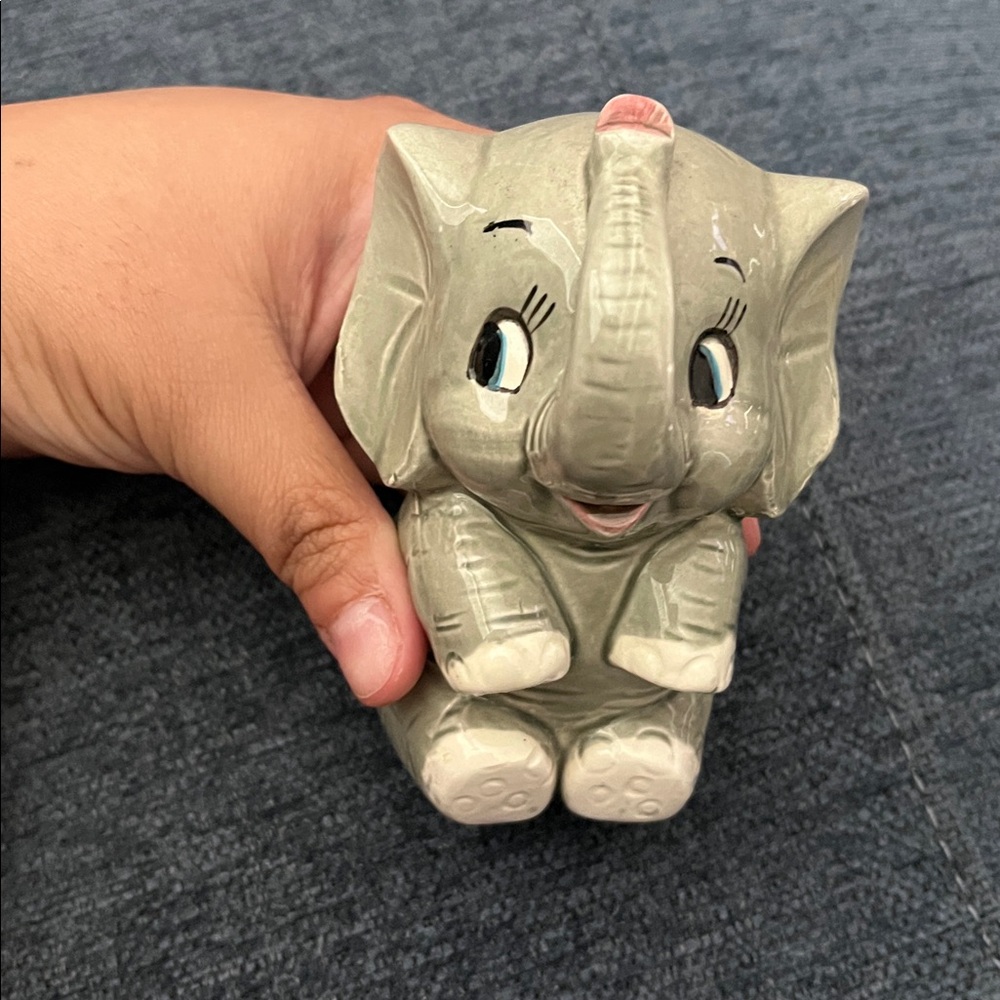 Cute Gray Elephant Figurine